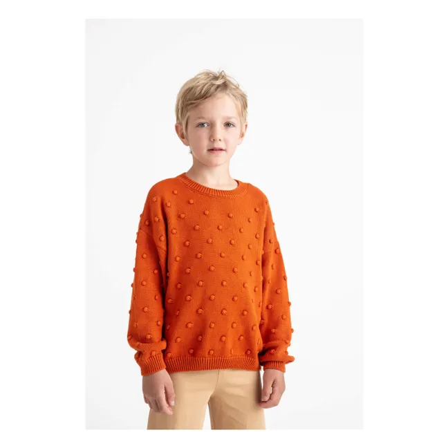Popcorn sweater | Orange