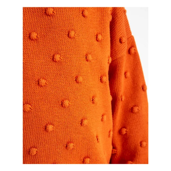Popcorn-Pullover | Orange