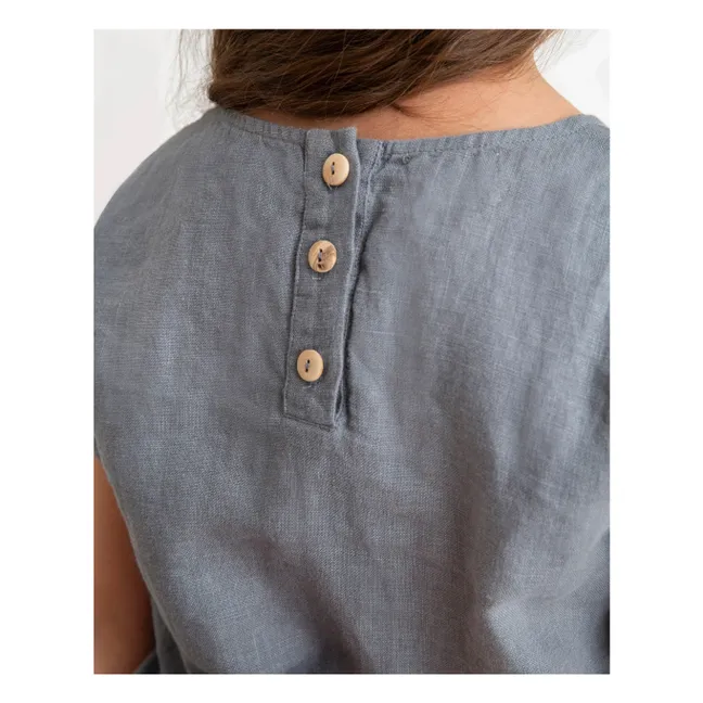 Camiseta de lino | Azul Gris