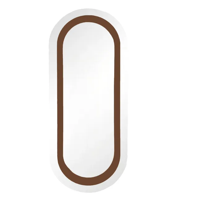 Specchio in legno laccato Victor | Mirtillo rosso