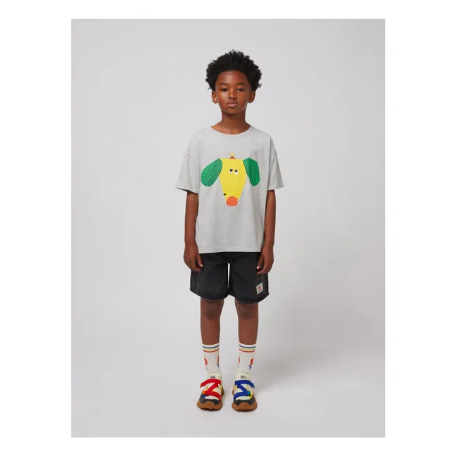 Organic Cotton Dog T-Shirt | Heather grey