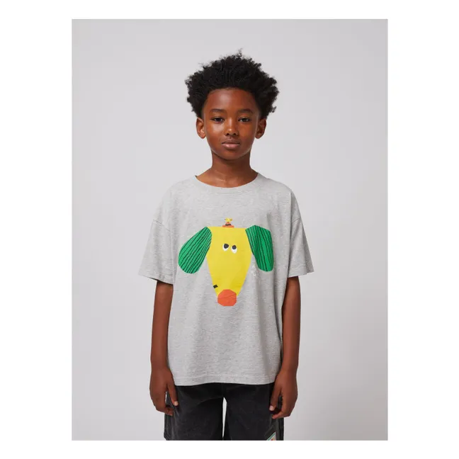 Organic Cotton Dog T-Shirt | Heather grey