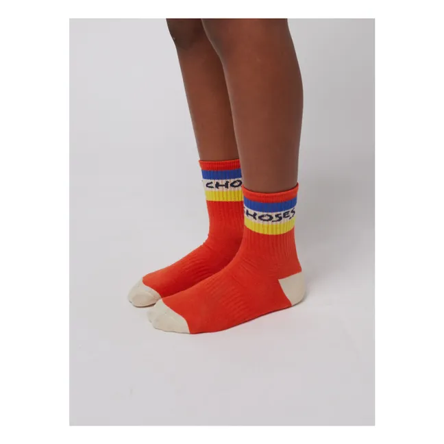 Chaussettes Bandeau Coton Bio | Rouge