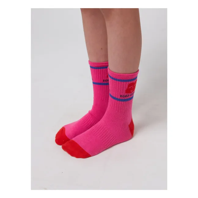 Socken Herz Bio-Baumwolle | Fuchsie