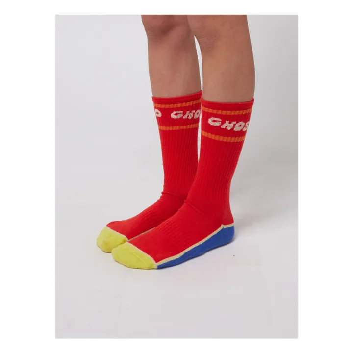 Lot 2 Chaussettes Bobo Coton Bio | Rouge- Image produit n°1