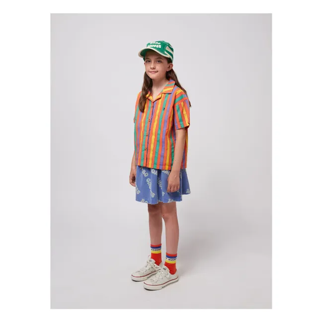 Gonna in jersey Waffle di cotone biologico | Blu