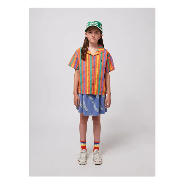 Gonna in jersey Waffle di cotone biologico | Blu