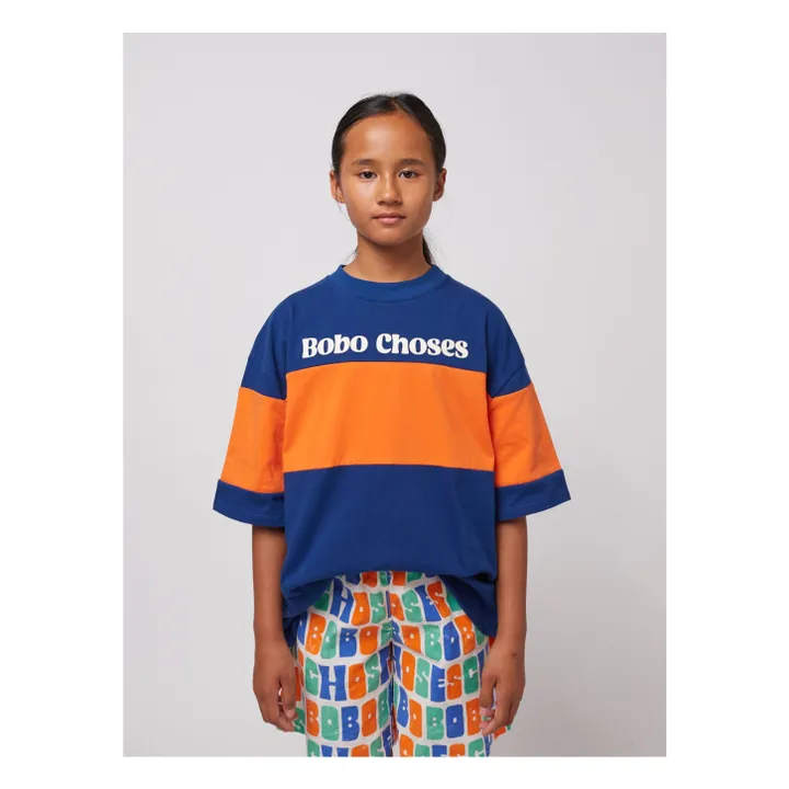 T-Shirt Bandeau Coton Bio | Bleu marine- Image produit n°1