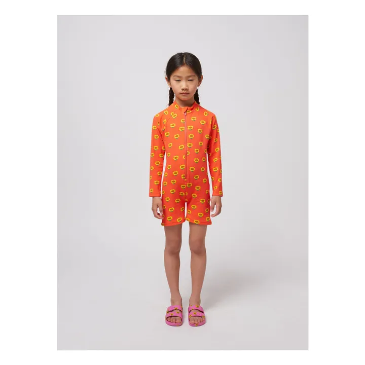 Combinaison de Bain Tournesol Fibres Recyclées | Rouge- Image produit n°1