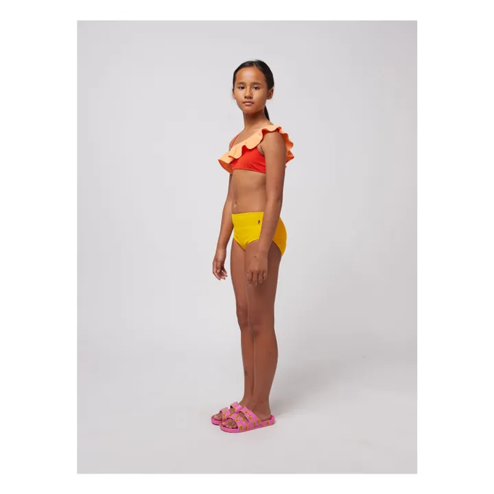 Maillot de Bain Volant Fibres Recyclées | Jaune- Image produit n°7