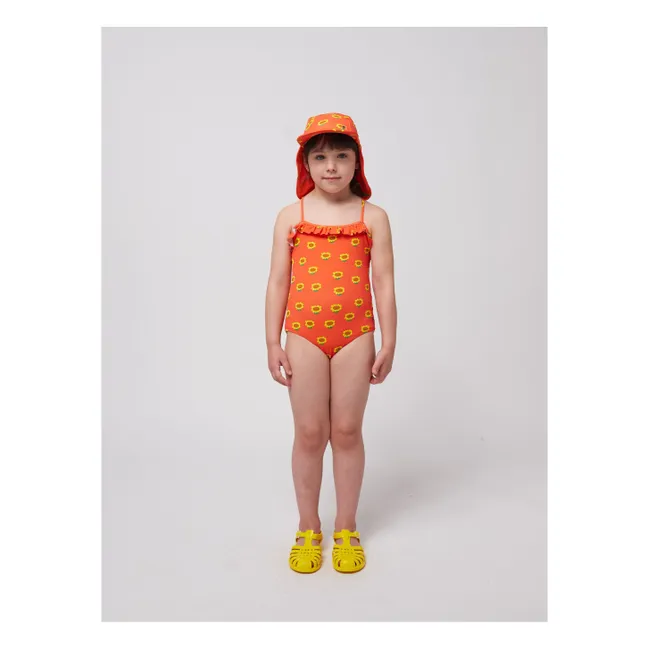 Maillot de Bain Tournesol Fibres Recyclées | Rouge
