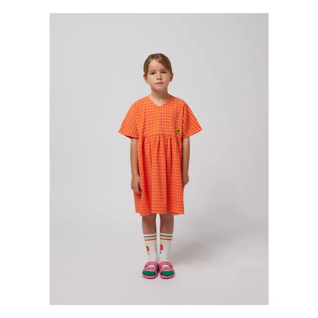 Vichy-Kleid | Korallenfarben