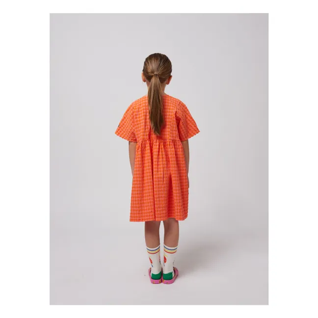 Vichy-Kleid | Korallenfarben