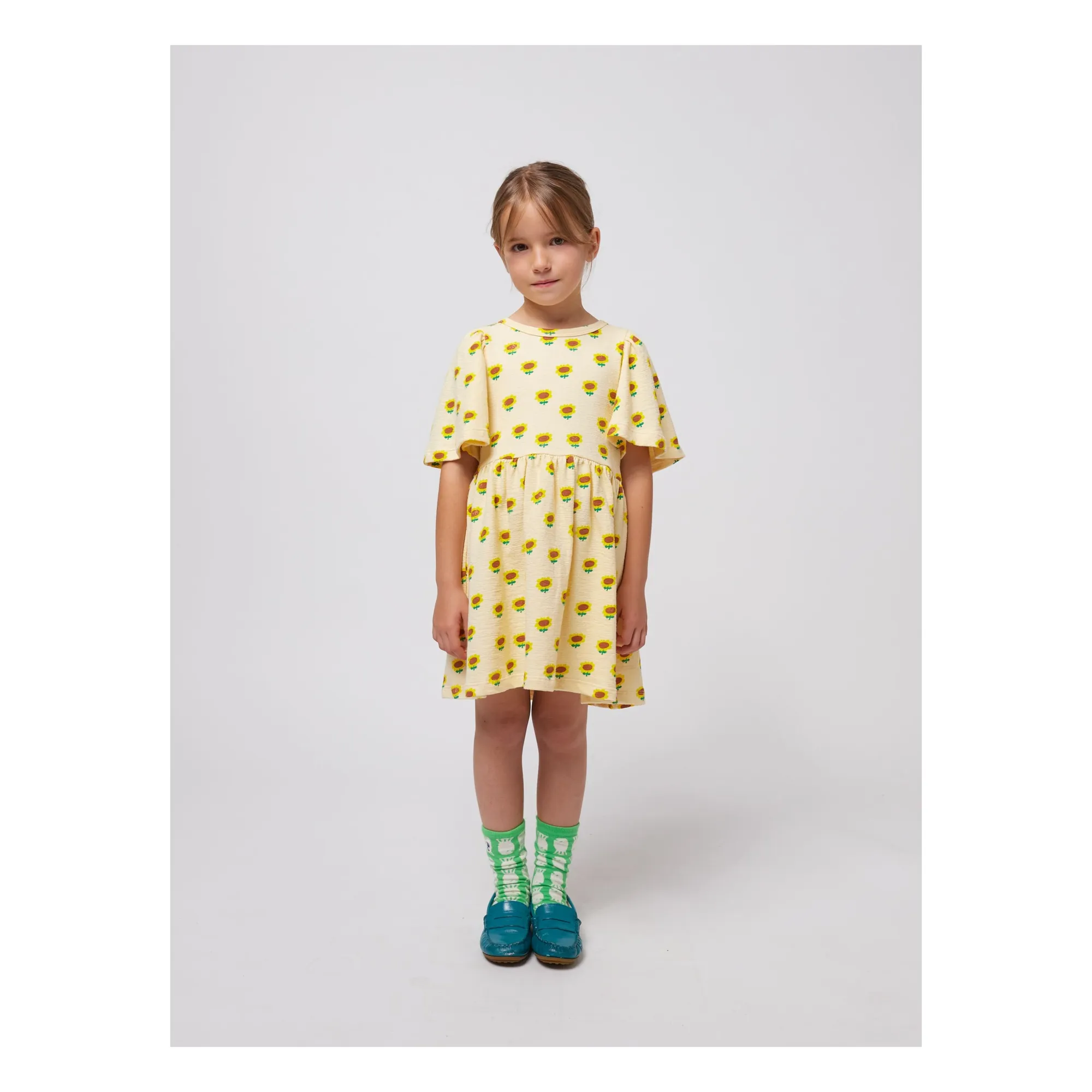 Robe Tournesol Coton Bio | Crème- Image produit n°1