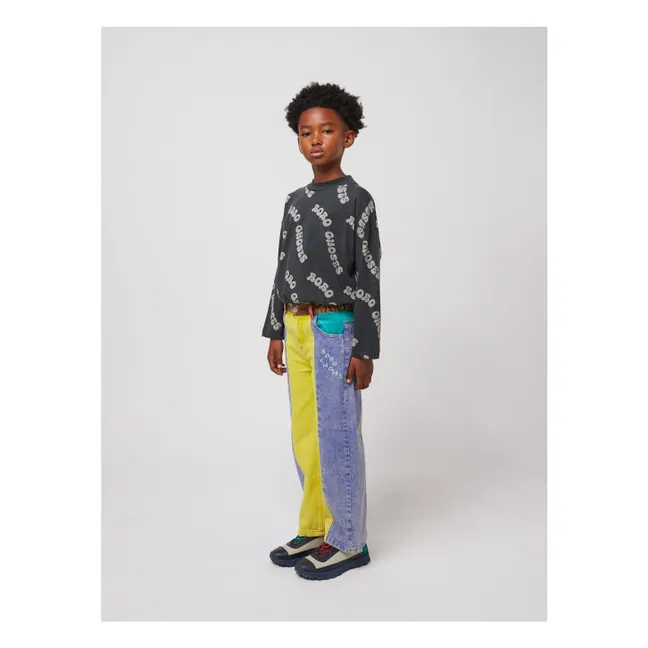 Jeans in cotone organico colorblock | Giallo