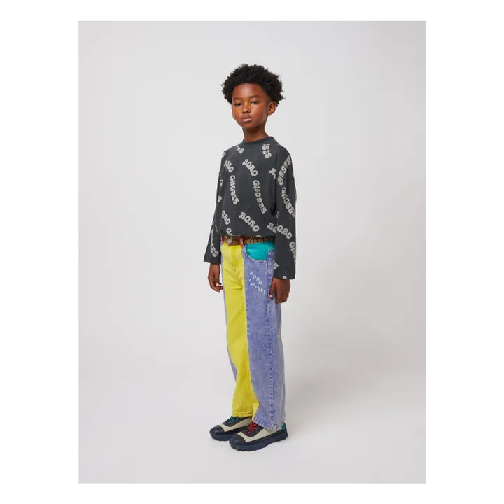 Jean Colorblock Coton Bio | Jaune- Image produit n°7