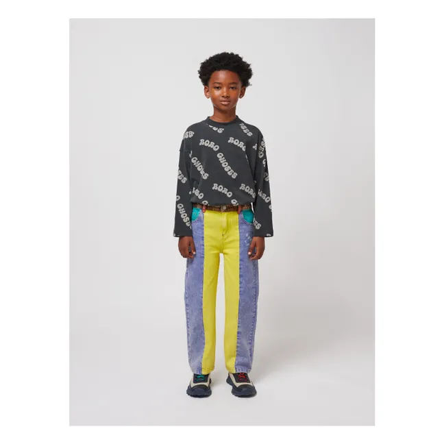 Jeans in cotone organico colorblock | Giallo