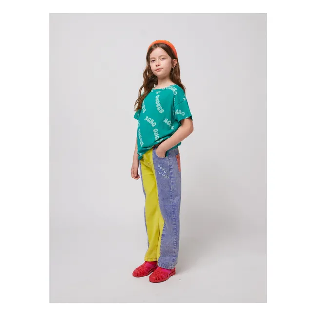 Jeans in cotone organico colorblock | Giallo