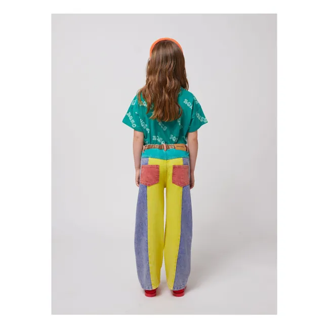Jeans in cotone organico colorblock | Giallo