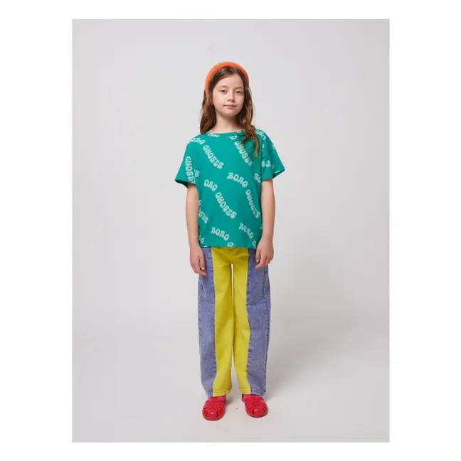 Jeans in cotone organico colorblock | Giallo