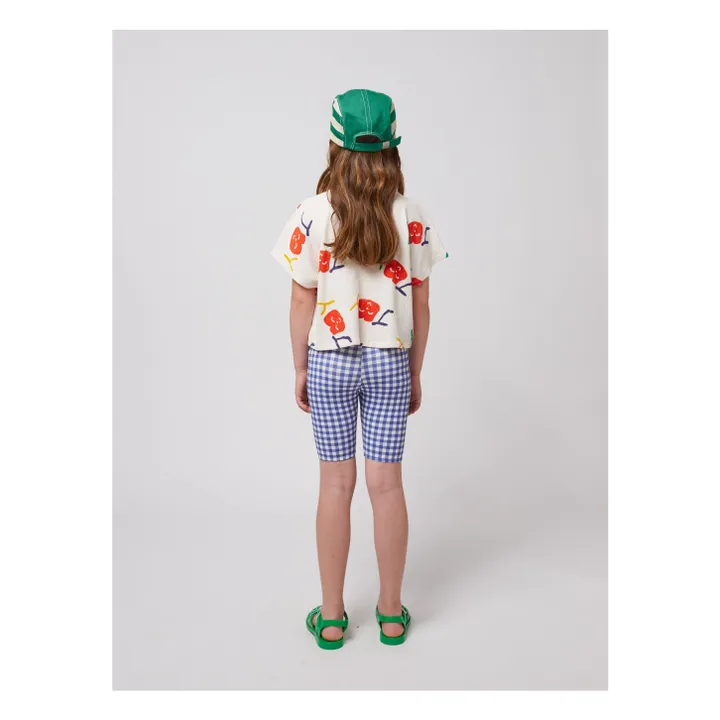 Cycliste Vichy Fibres Recyclées | Bleu marine- Image produit n°5