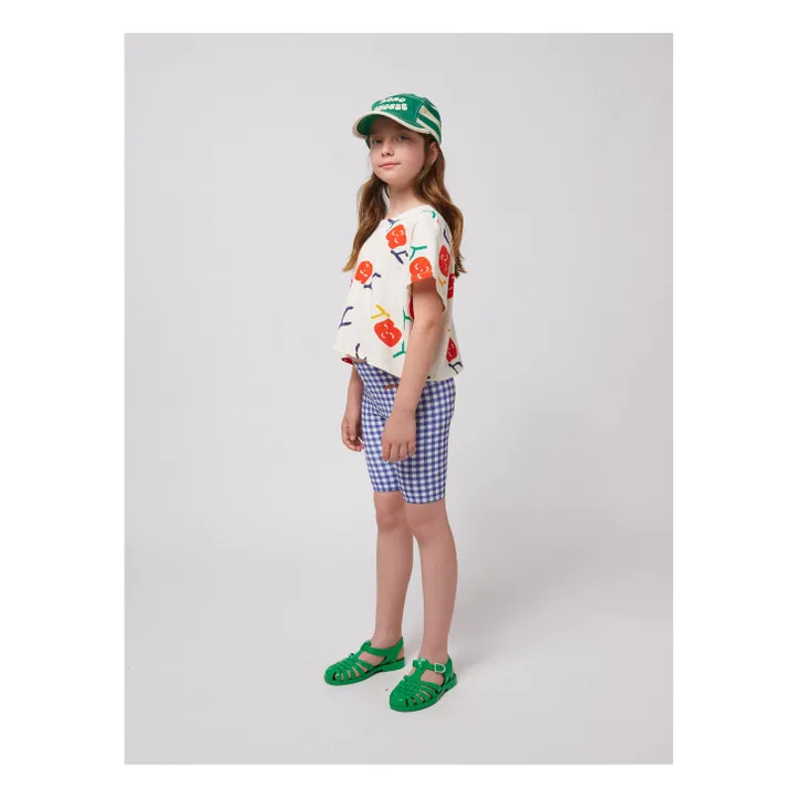 Cycliste Vichy Fibres Recyclées | Bleu marine- Image produit n°2