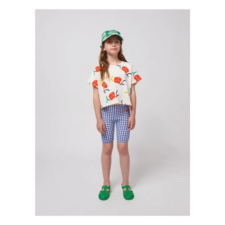 Cycliste Vichy Fibres Recyclées | Bleu marine- Image produit n°1