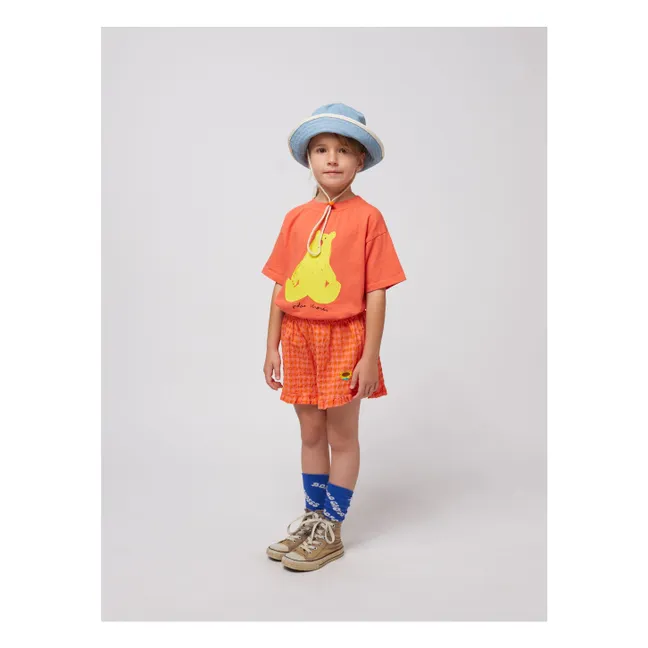 Vichy-Shorts | Korallenfarben