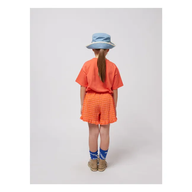Vichy-Shorts | Korallenfarben