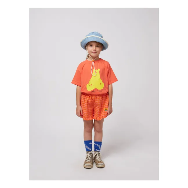 Vichy-Shorts | Korallenfarben