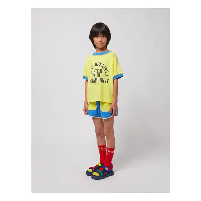 Bio-Frottee-Taschenshorts | Blau