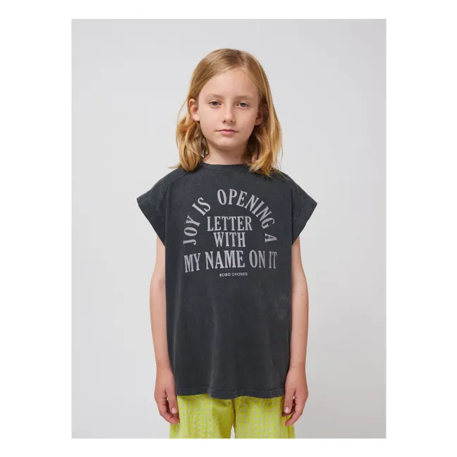 Joy Organic Cotton T-Shirt | Charcoal grey
