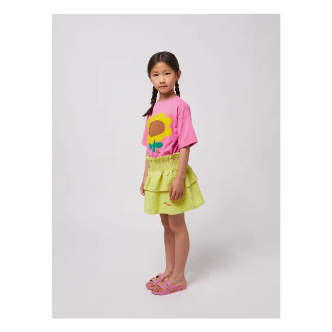 Organic Cotton Flower T-Shirt | Pink