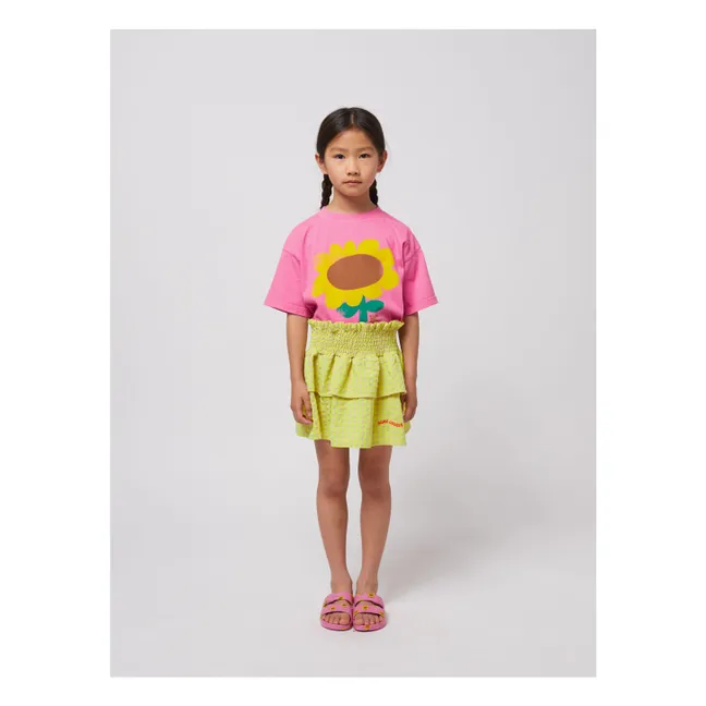 Organic Cotton Flower T-Shirt | Pink