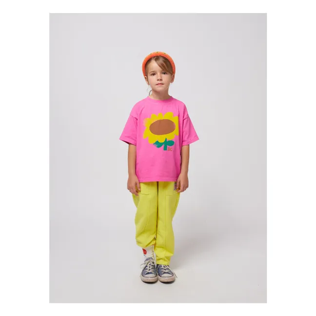 Organic Cotton Flower T-Shirt | Pink