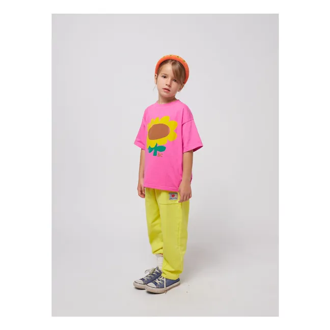 Organic Cotton Flower T-Shirt | Pink