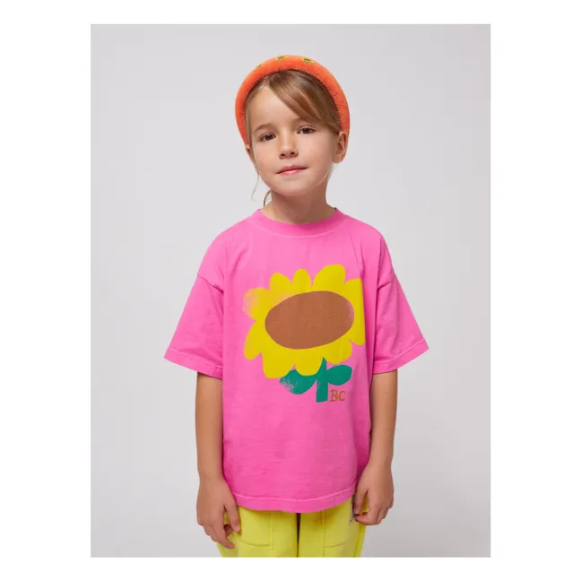 Organic Cotton Flower T-Shirt | Pink