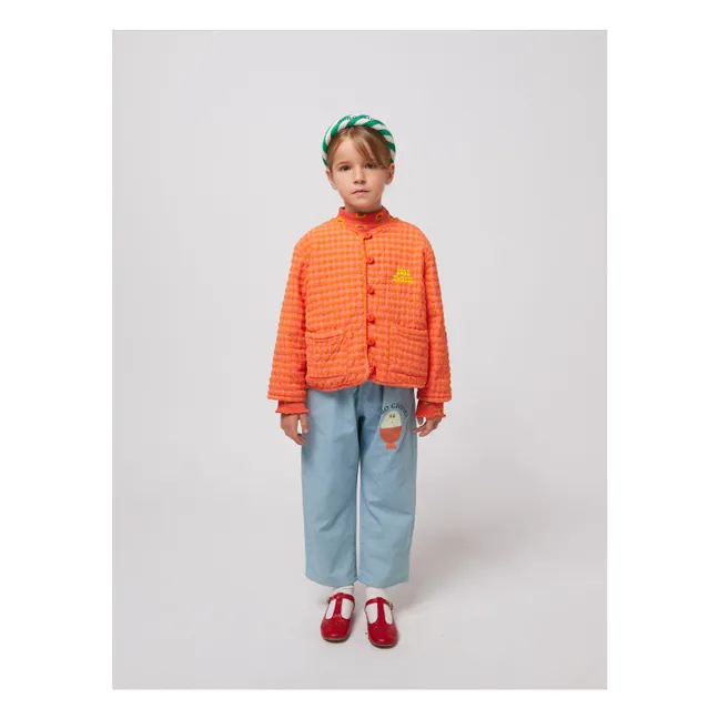 Gingham jacket | Coral
