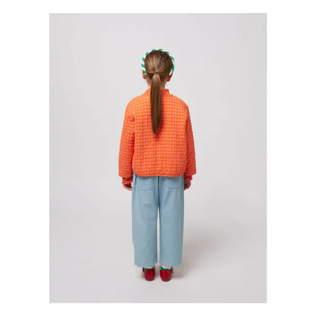 Gingham jacket | Coral