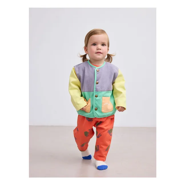 Colorblock-Jacke aus recycelten Fasern | Lavendel