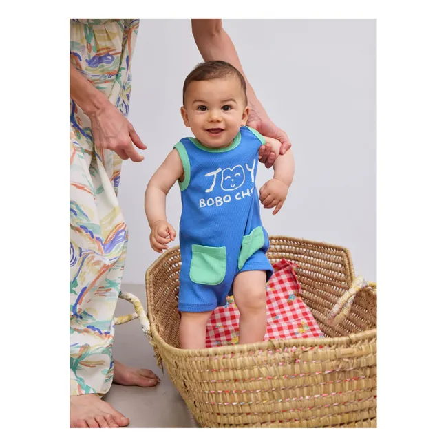 Joy - Tuta in cotone organico | Blu