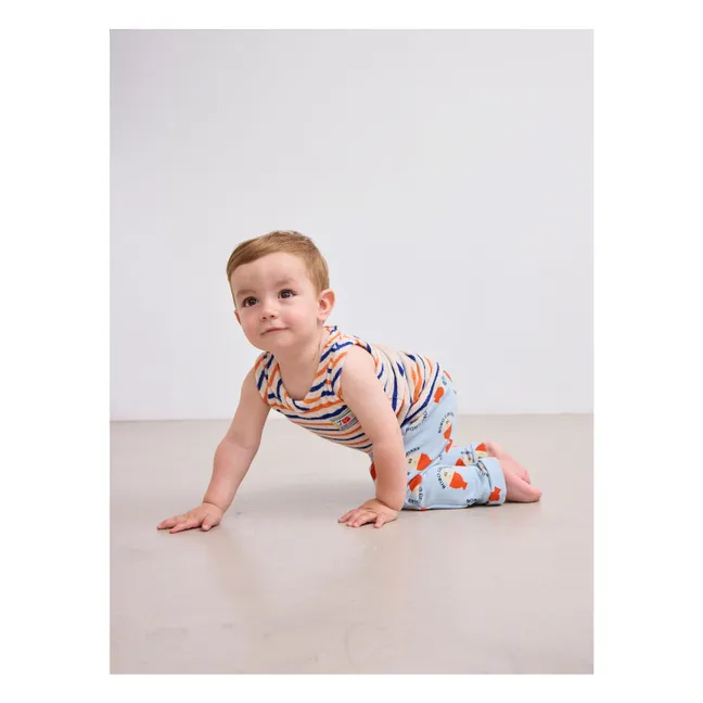 Organic Cotton Bobo Legging | Light blue