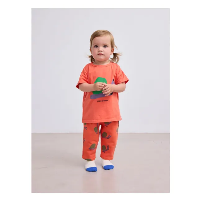 Camiseta de caracol de algodón ecológico | Naranja Sanguina