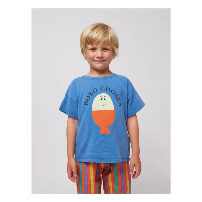 Maglietta Bobo in cotone biologico | Blu
