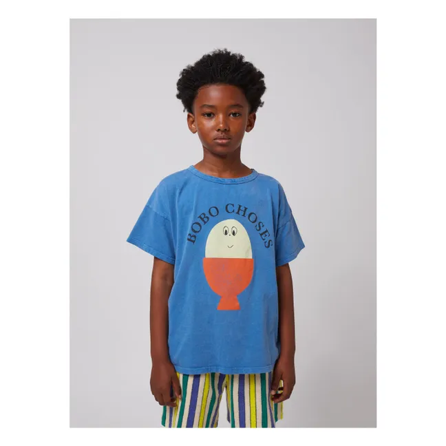 Maglietta Bobo in cotone biologico | Blu