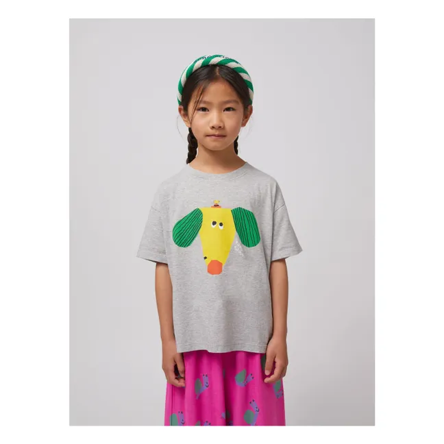 Organic Cotton Dog T-Shirt | Heather grey