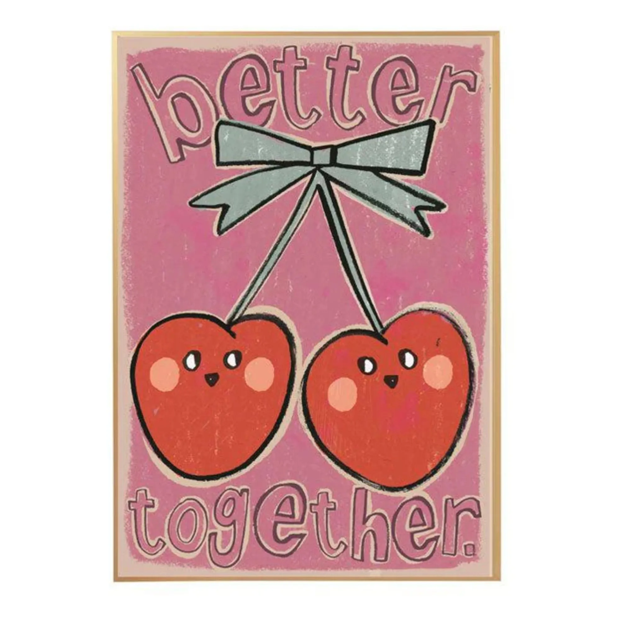 Large Cherries poster | Pink- Product image n°0