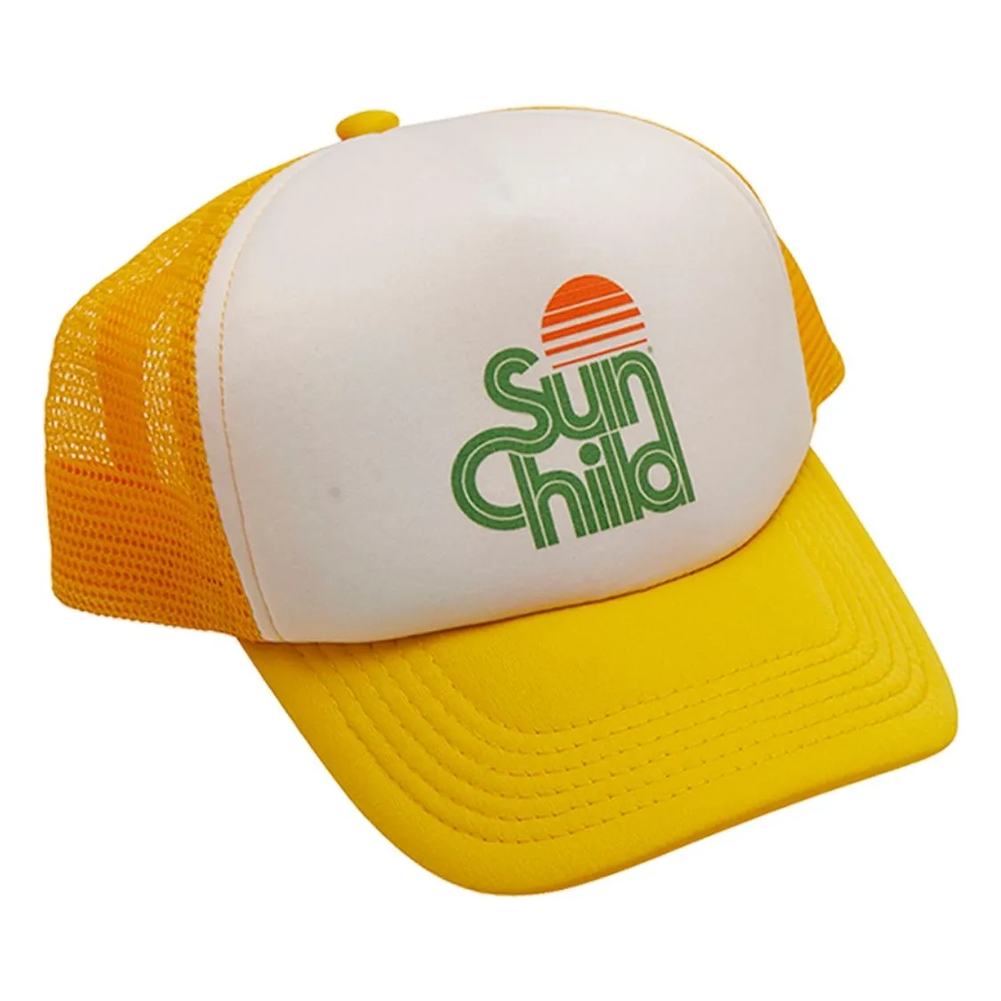 Sunchild Yellow Trucker Sunset Cap