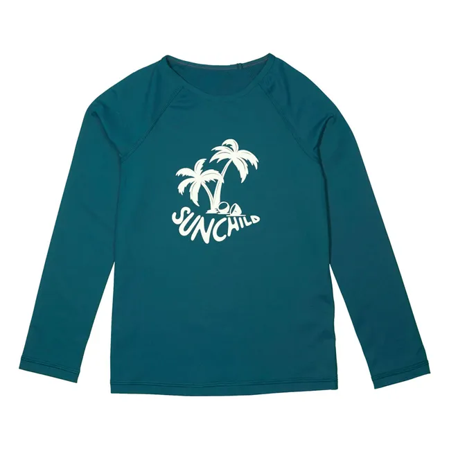 Camiseta de protección UV Saco Palmtree | Azul Pato