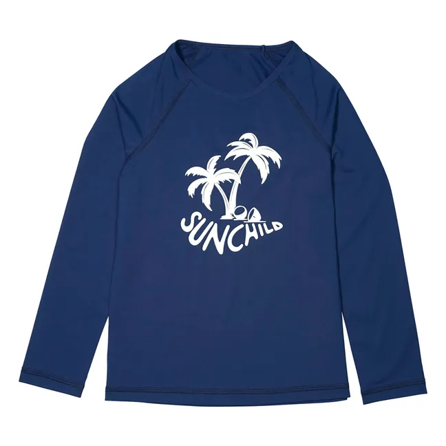 Camiseta de protección UV Saco Palmtree | Azul Marino